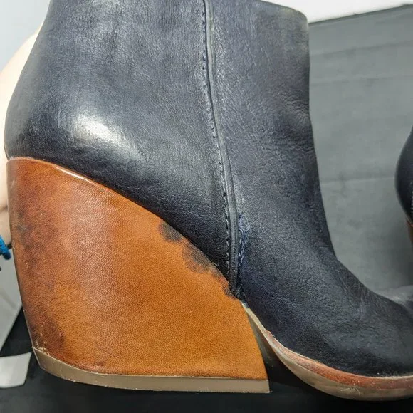 Kork-Ease Natalya Wedge Booties, Blue - Picture 7 of 8